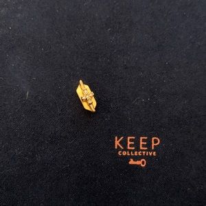 KEEP Collective pave plus sign charm in gold